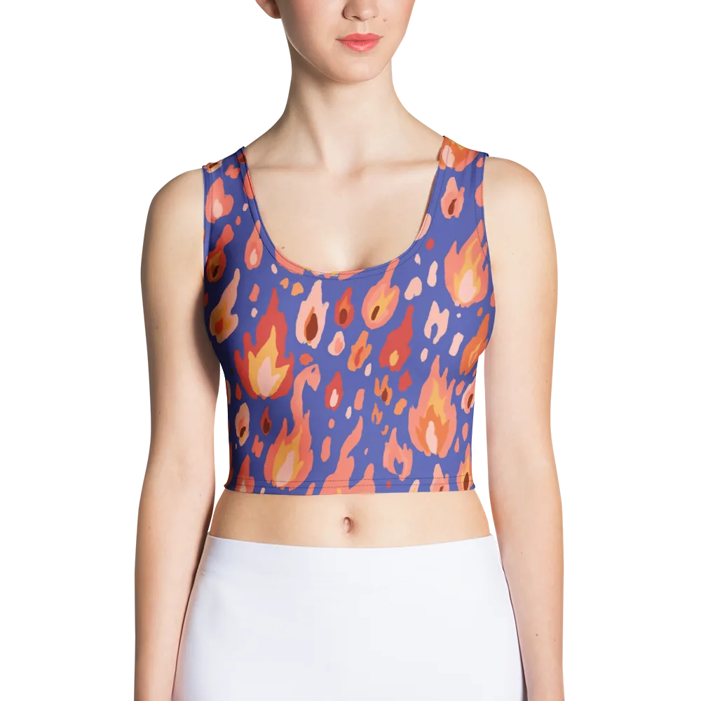 Kindled Bloom on Crop Top — Front