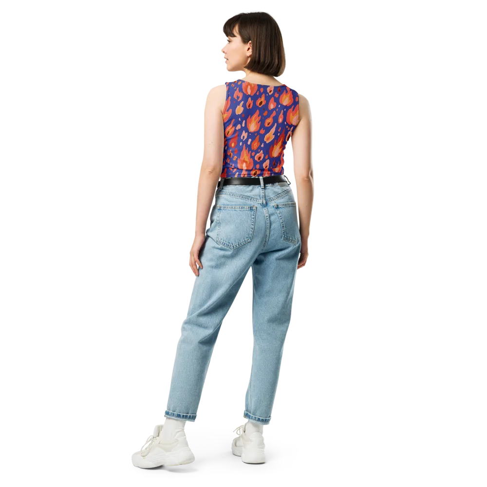 Kindled Bloom on Crop Top — Back