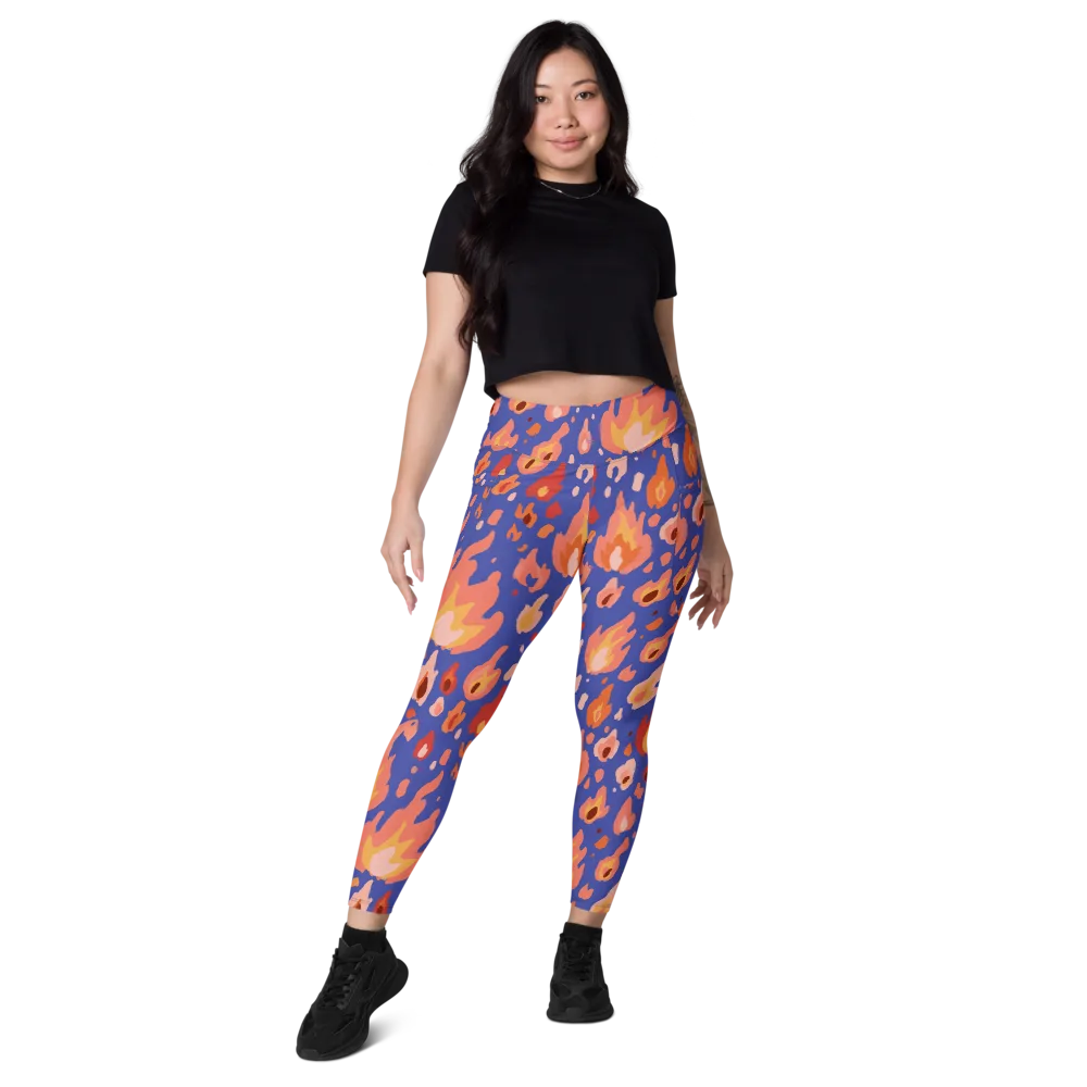 Kindled Bloom on Leggings with Pockets — Front