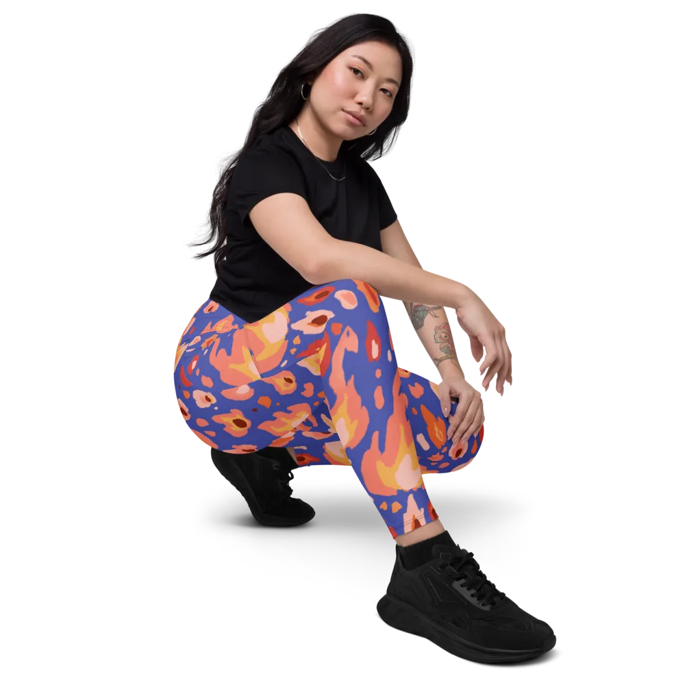 Kindled Bloom on Leggings with Pockets — Right Front