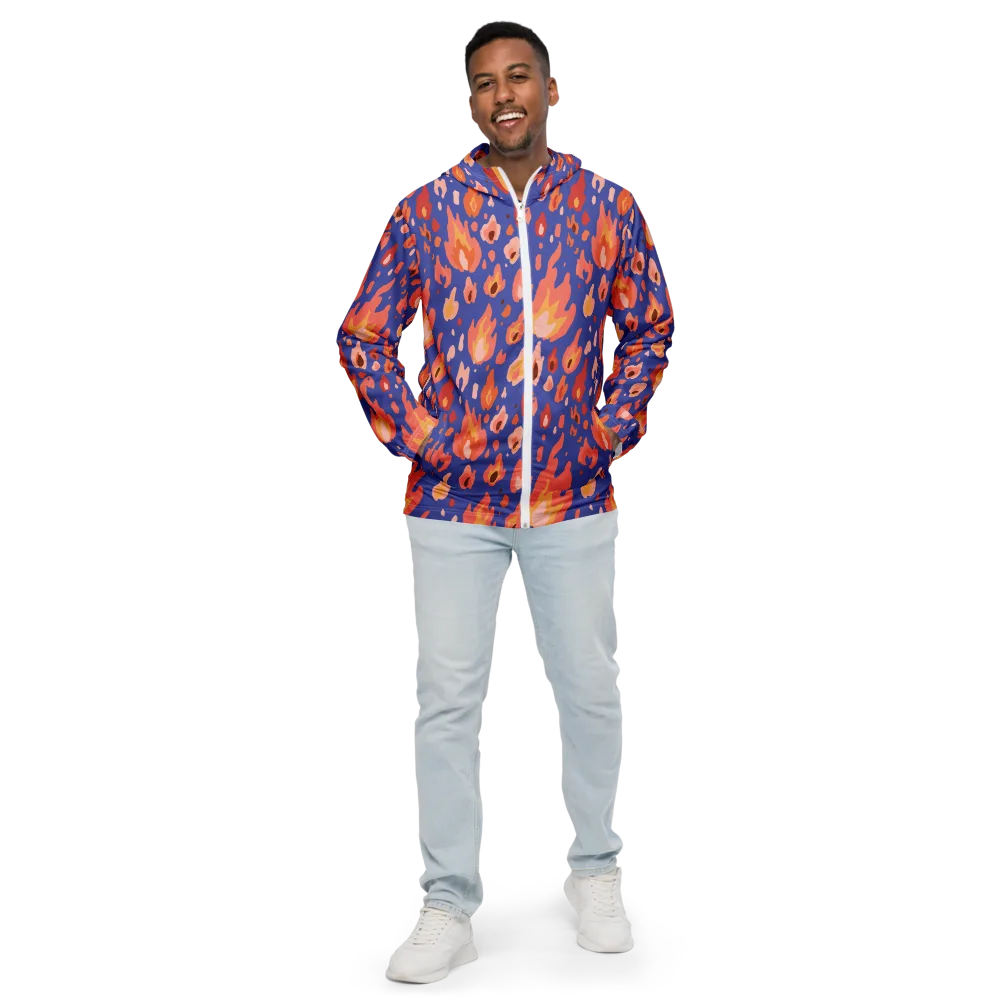 Kindled Bloom on Men's Windbreaker — Front
