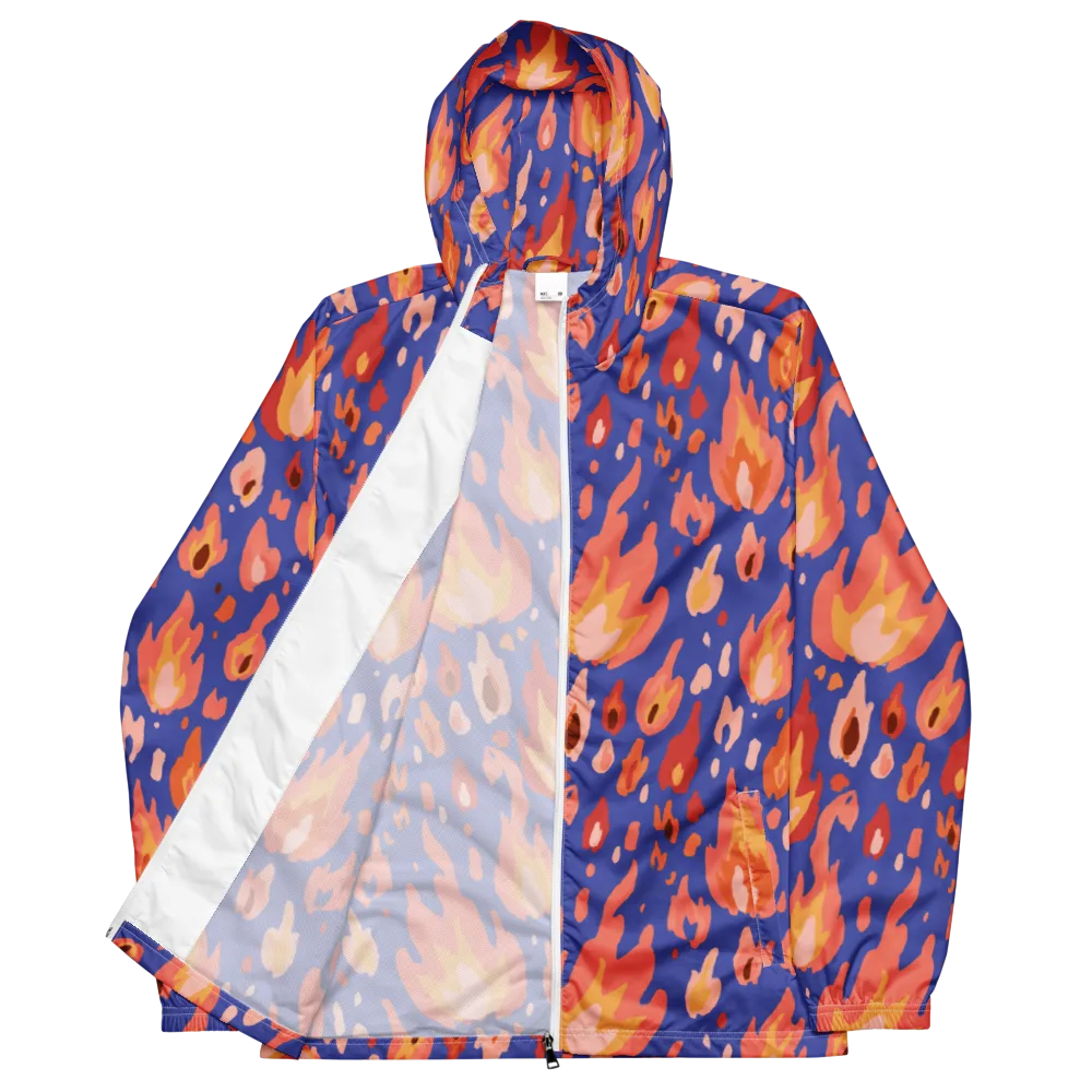 Kindled Bloom on Men's Windbreaker — Front