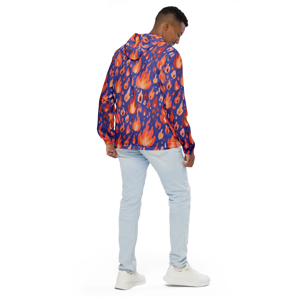 Kindled Bloom on Men's Windbreaker — Back