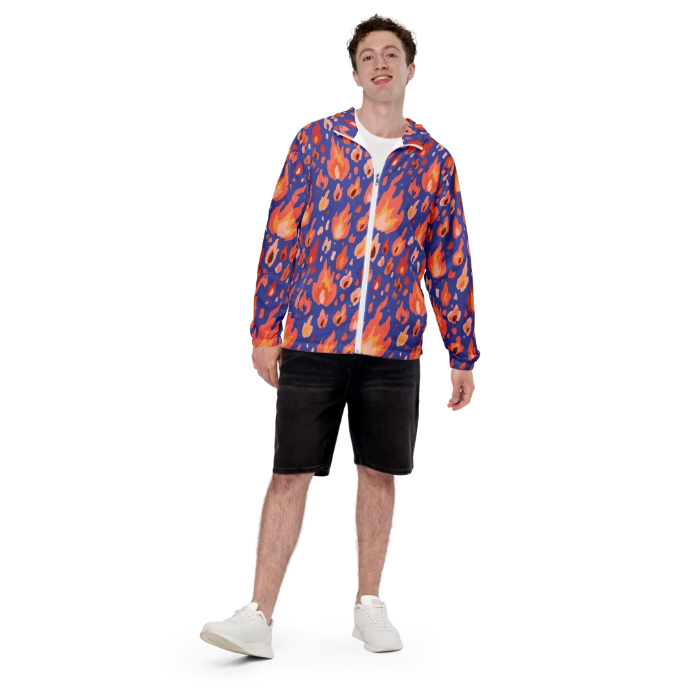 Kindled Bloom on Men's Windbreaker — Front