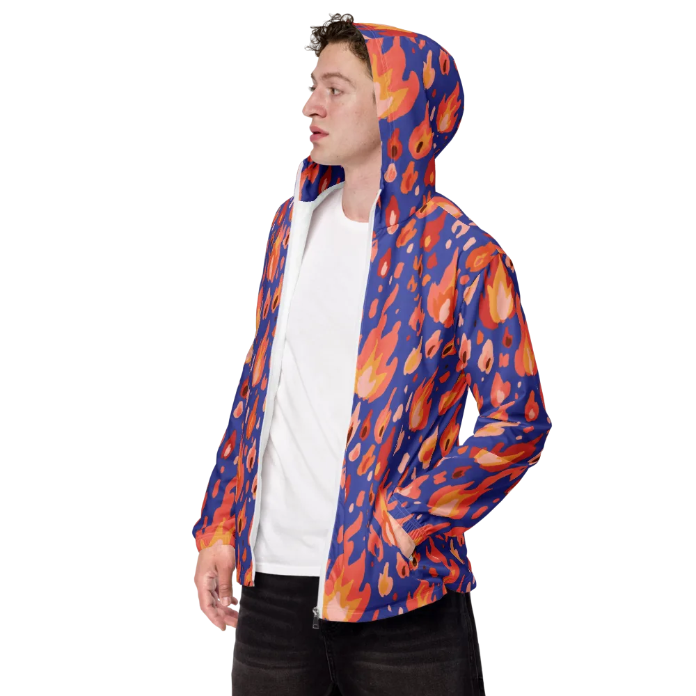 Kindled Bloom on Men's Windbreaker — Left Front