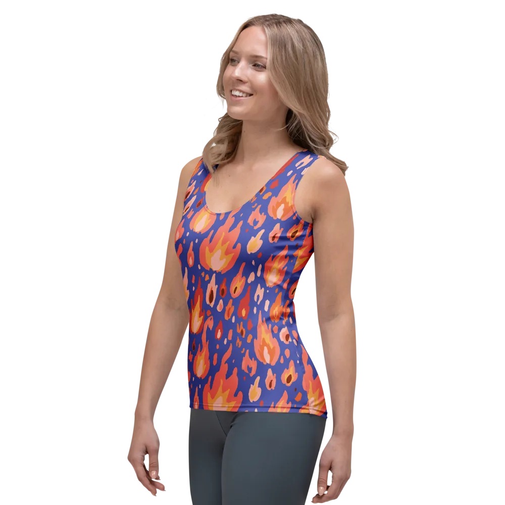 Kindled Bloom on Women's Tank Top — Left Front