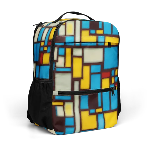 Burgundy Bauhaus on a Utility Backpack