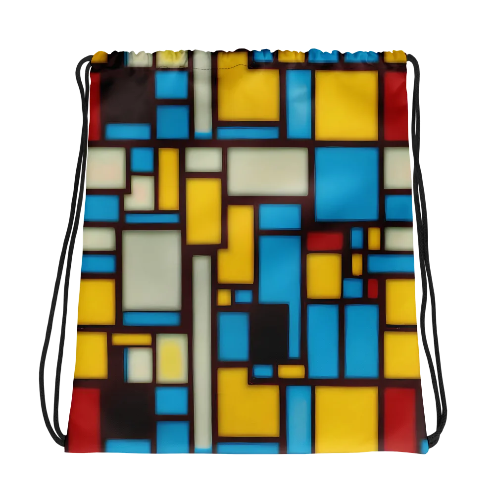 Burgundy Bauhaus on Drawstring Bag — Photo