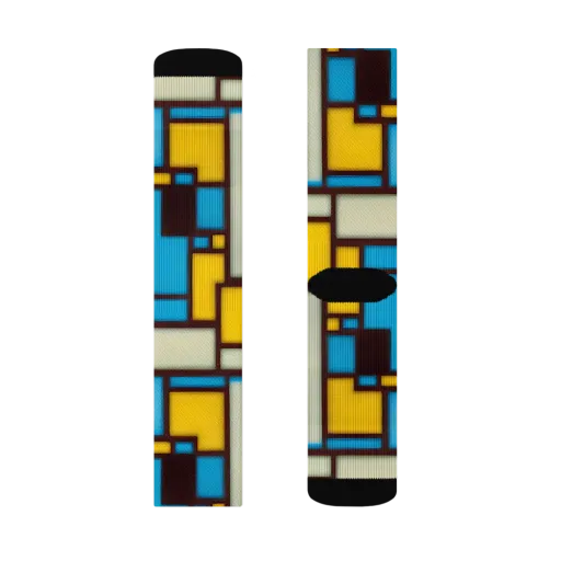 Burgundy Bauhaus on a Socks