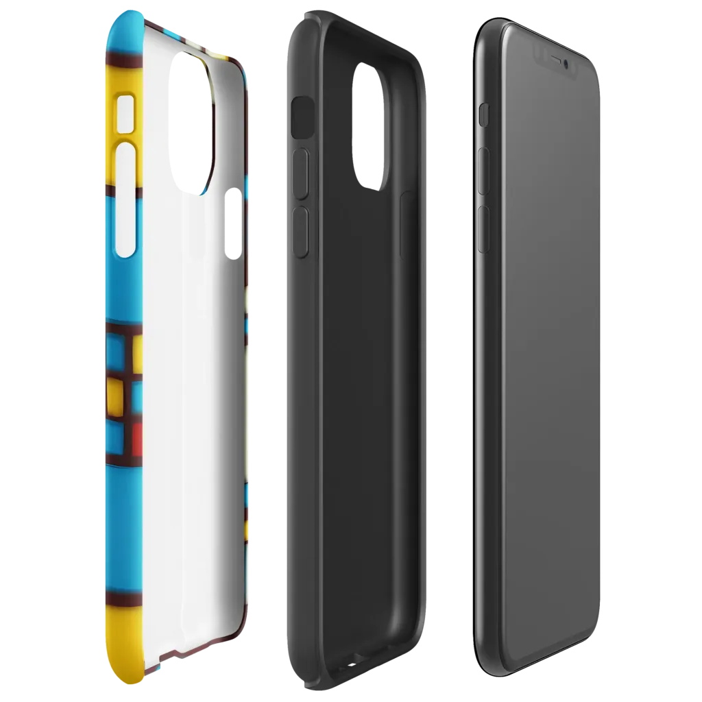 Burgundy Bauhaus on Tough Case for iPhone® — Right