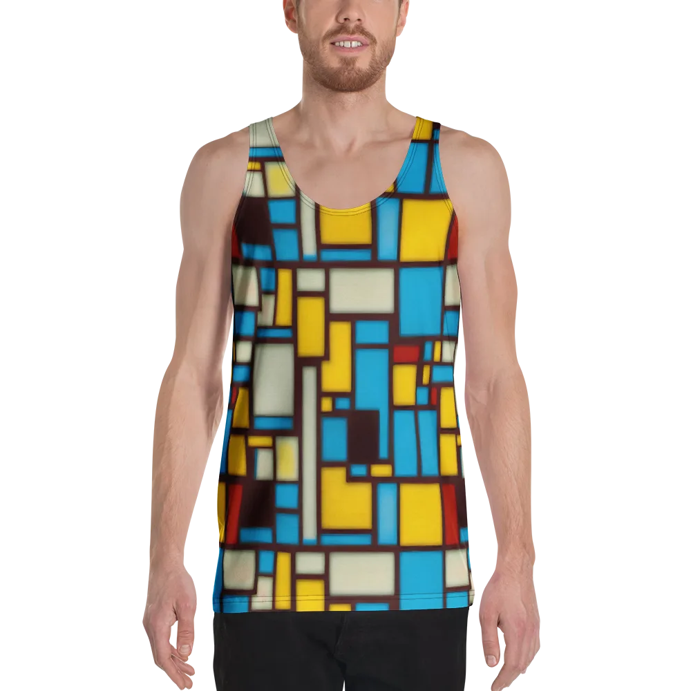 Burgundy Bauhaus on Men's Tank Top — Front