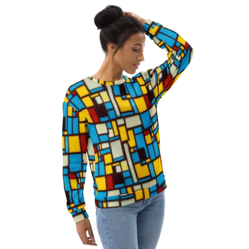 Burgundy Bauhaus on a Sweatshirt