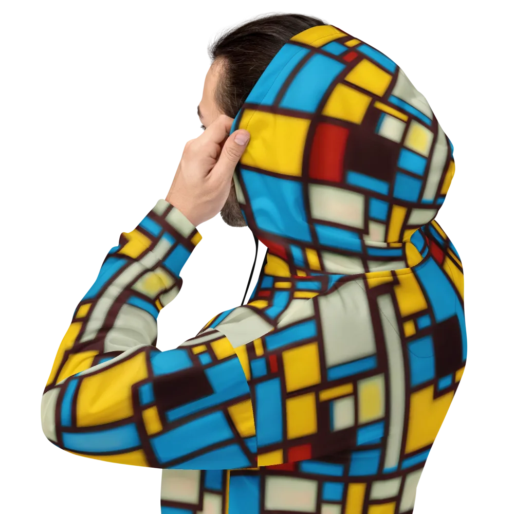 Burgundy Bauhaus on Hoodie — Back