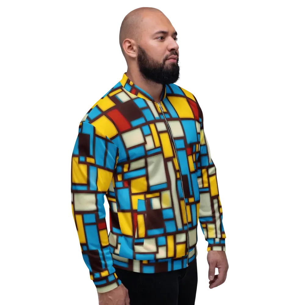 Burgundy Bauhaus on Bomber Jacket — Right
