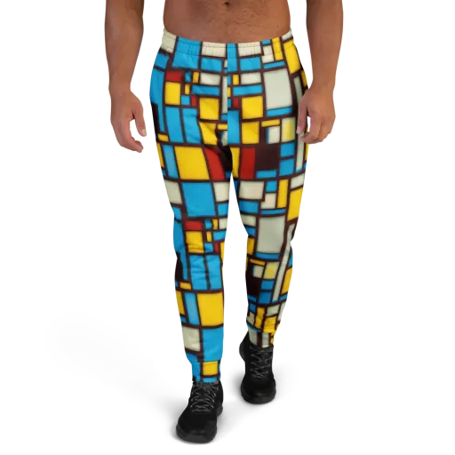 Burgundy Bauhaus on a Men's Joggers