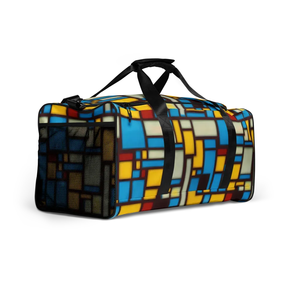 Burgundy Bauhaus on Duffle Bag — Right Front