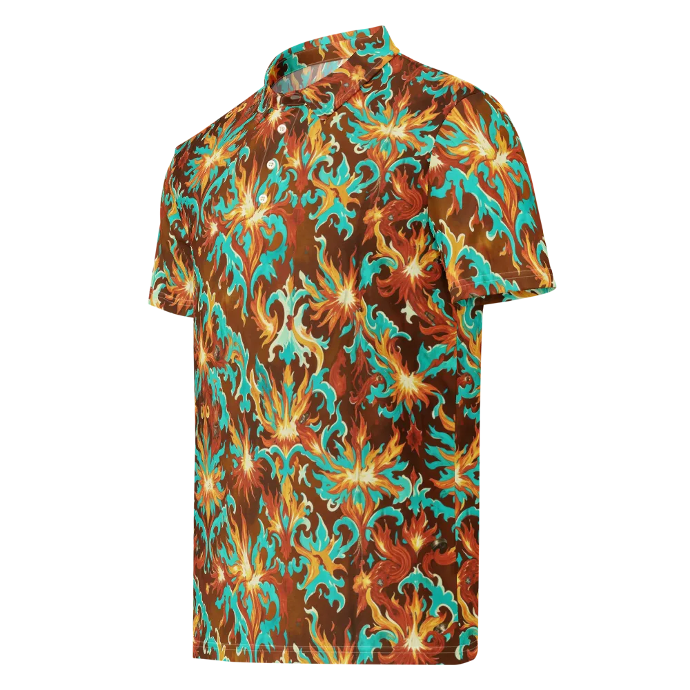 Ember Rococo on Men's Slim Fit Polo Shirt — Left Front