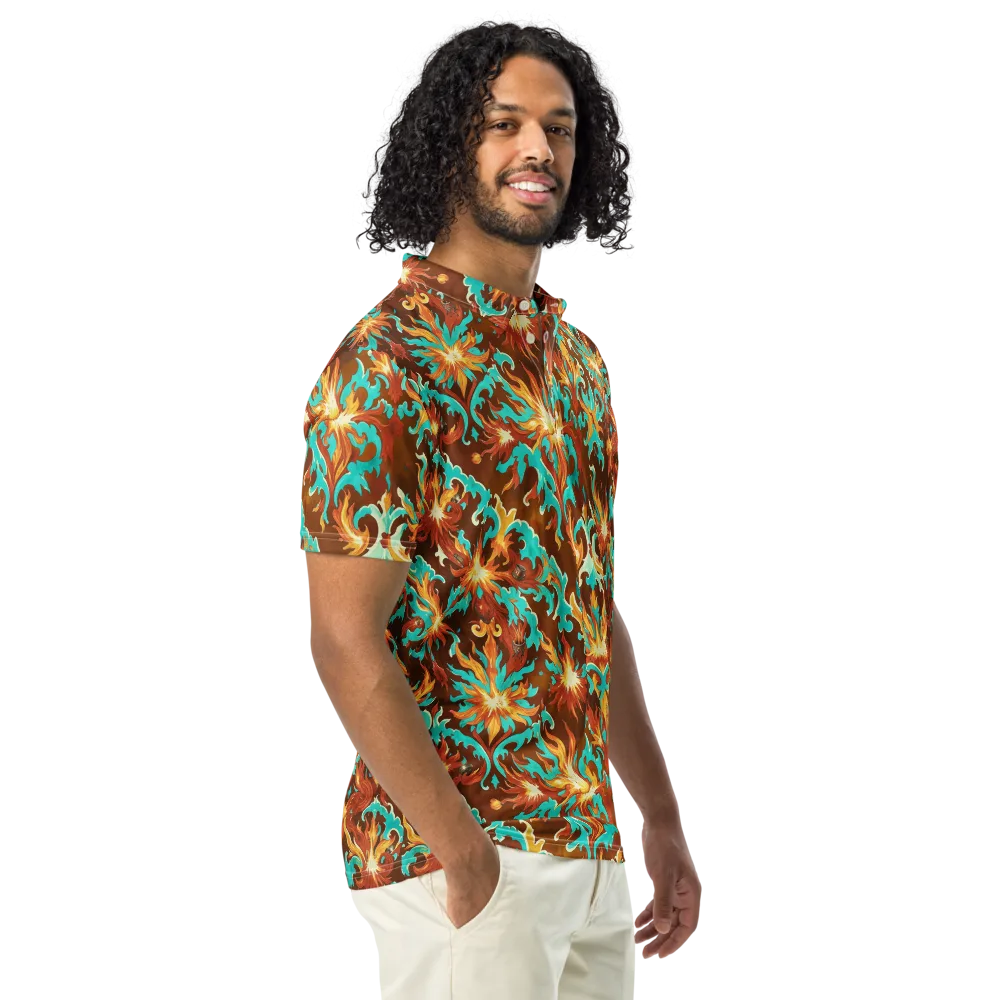 Ember Rococo on Men's Slim Fit Polo Shirt — Right Front