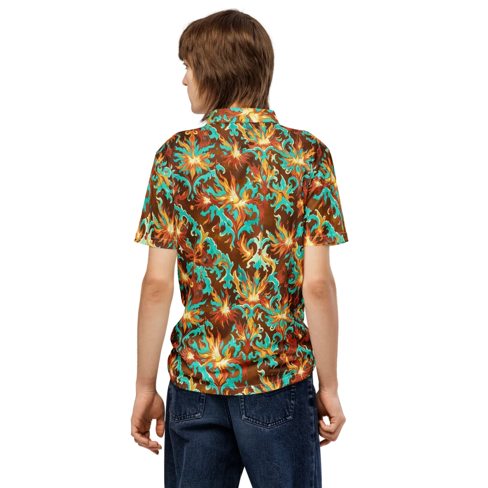 Ember Rococo on Men's Slim Fit Polo Shirt — Back