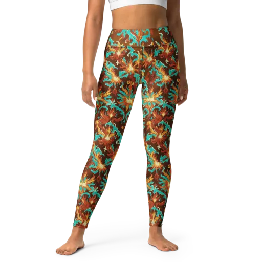 Ember Rococo on a Yoga Leggings