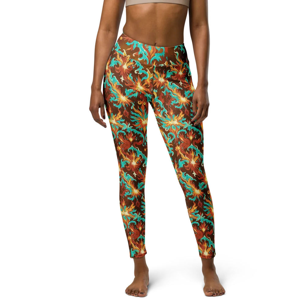 Ember Rococo on Yoga Leggings — Front