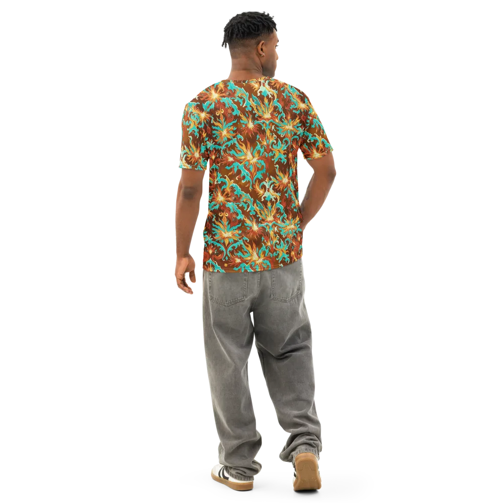 Ember Rococo on Men's Cotton Crew Neck T-Shirt — Back