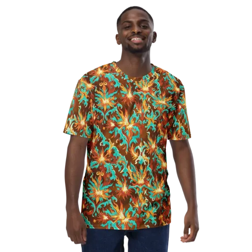 Ember Rococo on a Men's Crew Neck T-Shirt