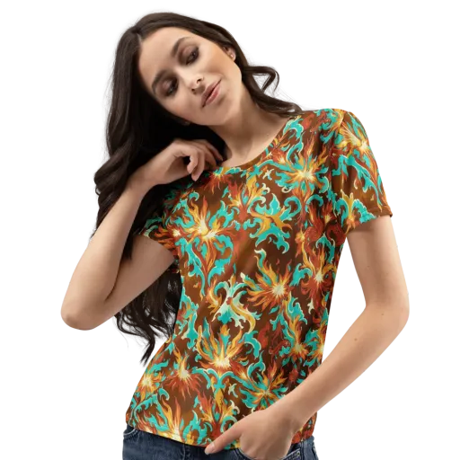 Ember Rococo on a Women's Crew Neck T-Shirt