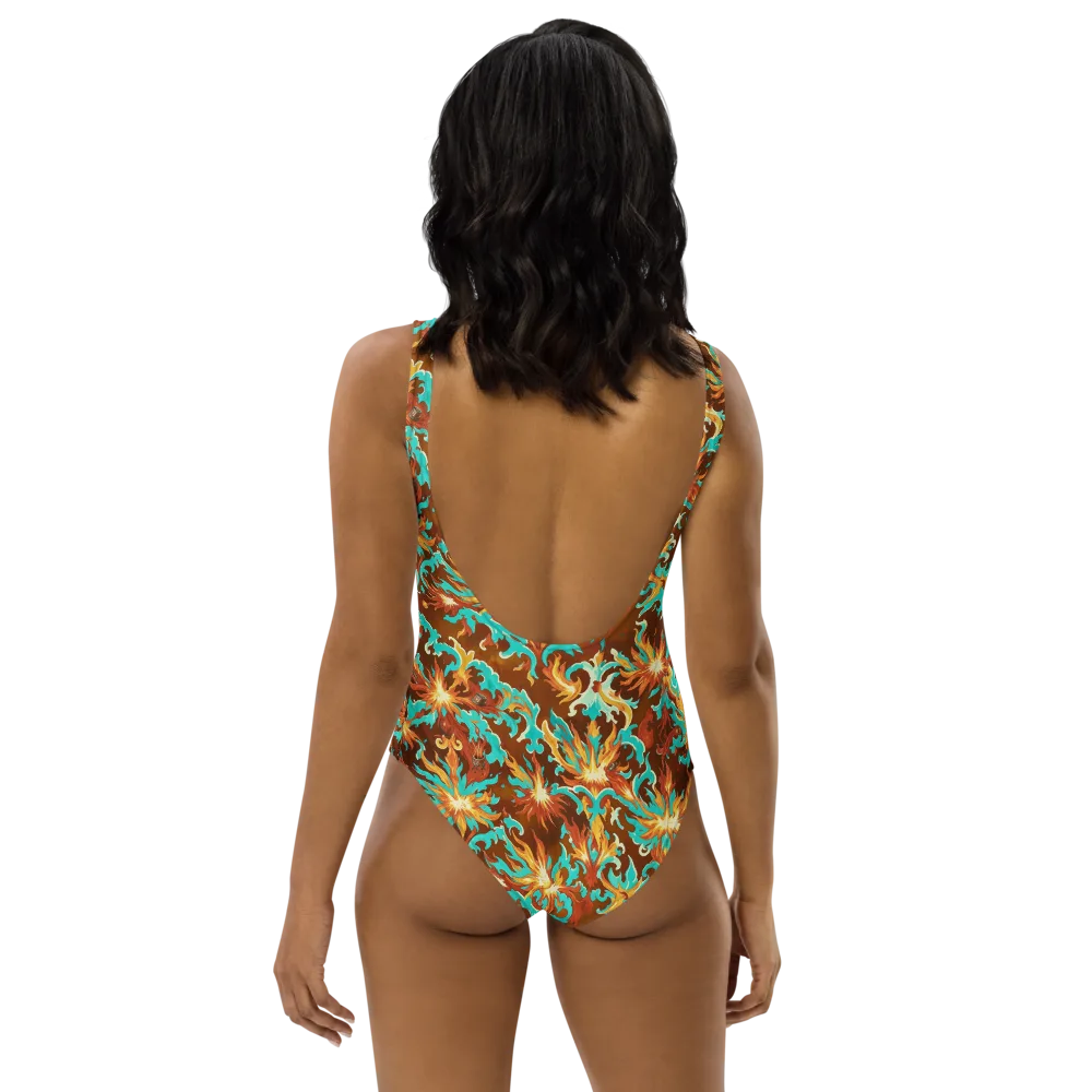 Ember Rococo on One-Piece Swimsuit — Back