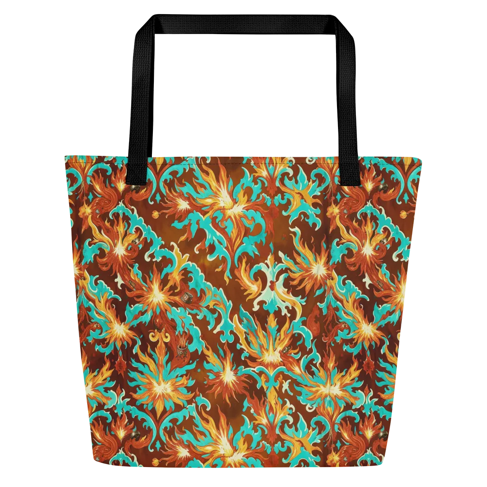 Ember Rococo on Large Tote Bag W/ Pocket — Front