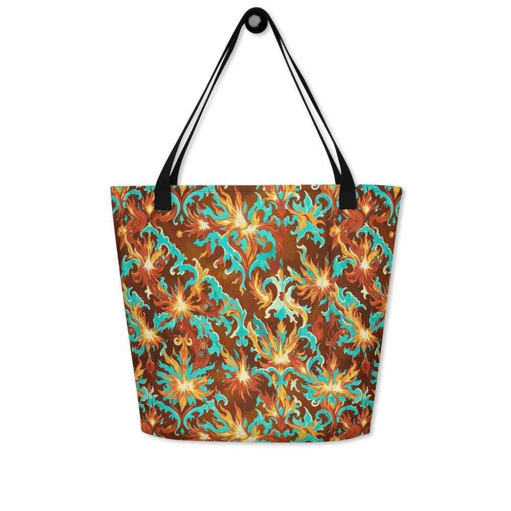 Ember Rococo on Large Tote Bag W/ Pocket — Front