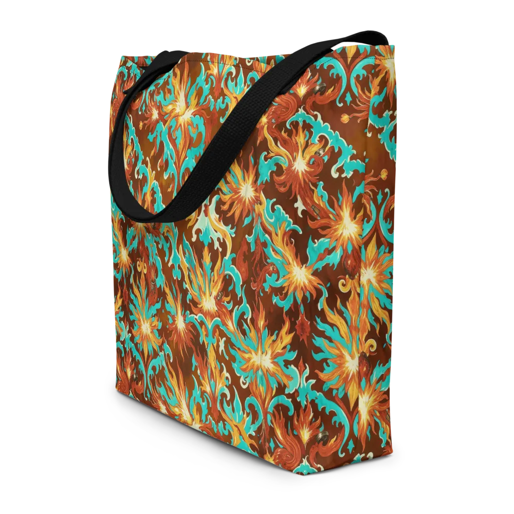 Ember Rococo on Large Tote Bag W/ Pocket — Front