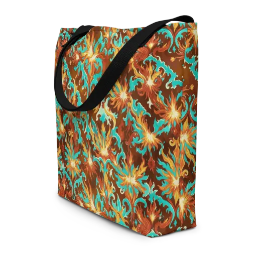 Ember Rococo on a Large Tote Bag W/ Pocket