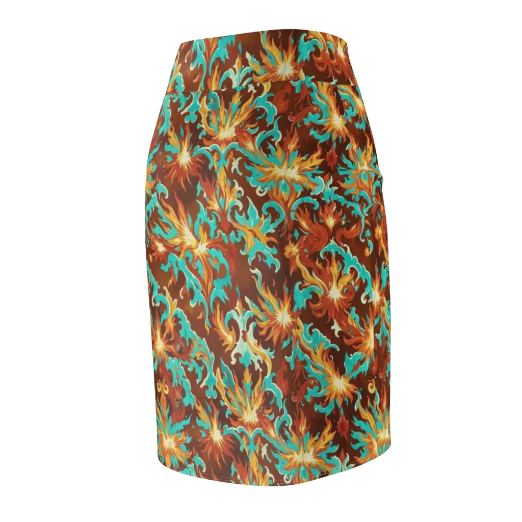 Ember Rococo on Pencil Skirt — Back Side