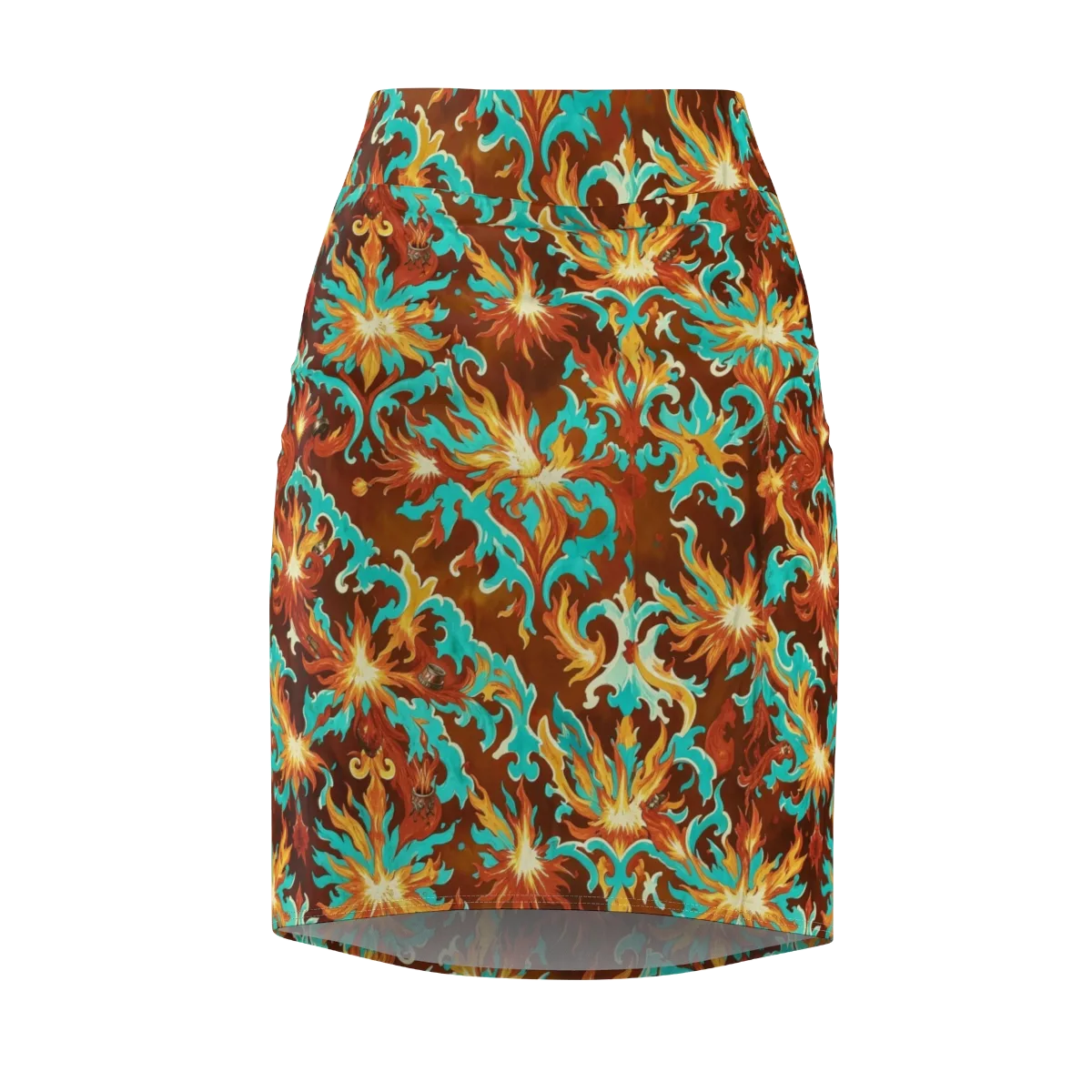 Ember Rococo on Pencil Skirt — Front
