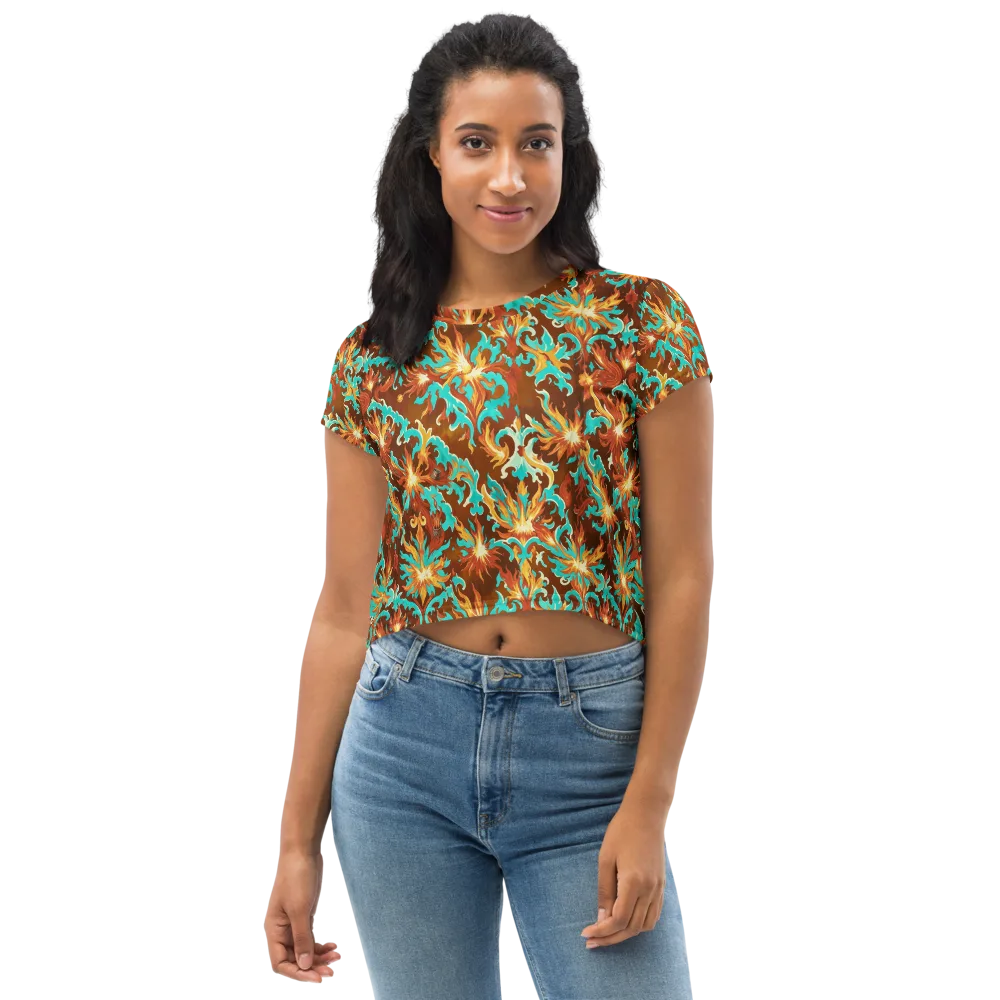 Ember Rococo on Crop Tee — Front