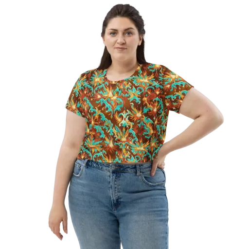 Ember Rococo on a Crop Tee