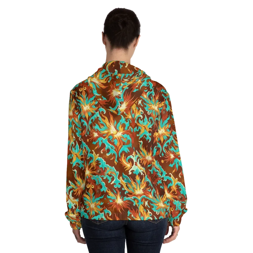 Ember Rococo on Women's Full-Zip Hoodie — Back On Person