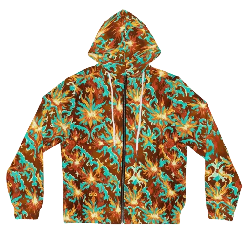 Ember Rococo on a Women's Full-Zip Hoodie