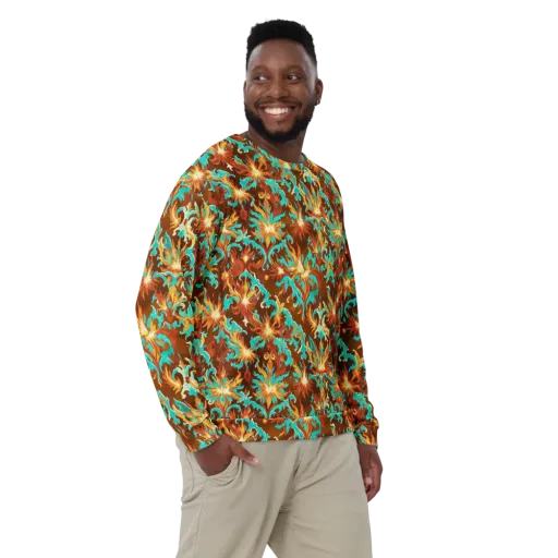 Ember Rococo on a Sweatshirt