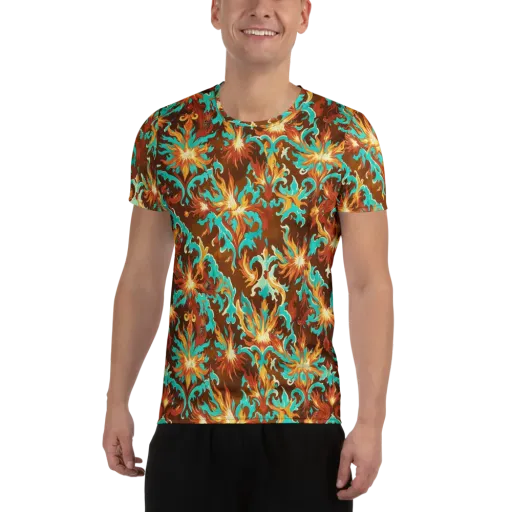 Ember Rococo on a Men's Athletic T-Shirt