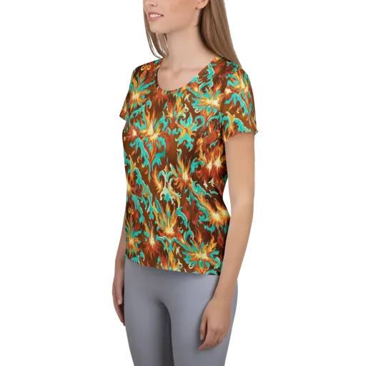 Ember Rococo on a Women's Athletic T-Shirt