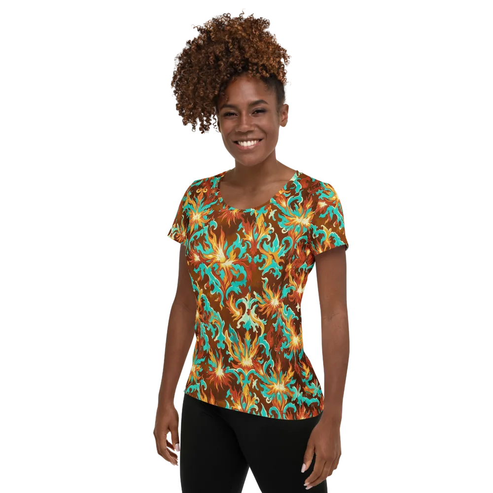 Ember Rococo on Women's Athletic T-Shirt — Left