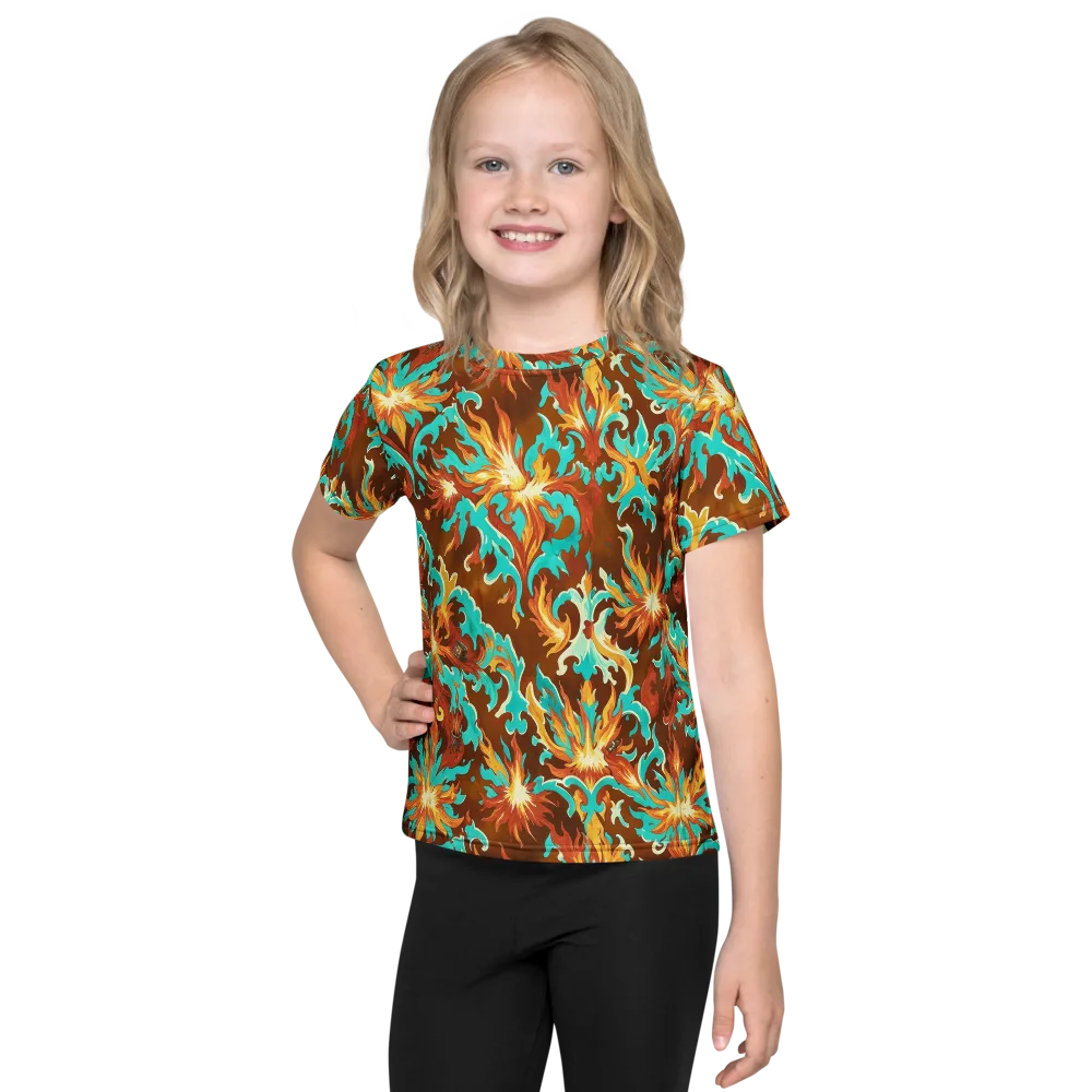 Ember Rococo on Kids Crew Neck T-Shirt — Front