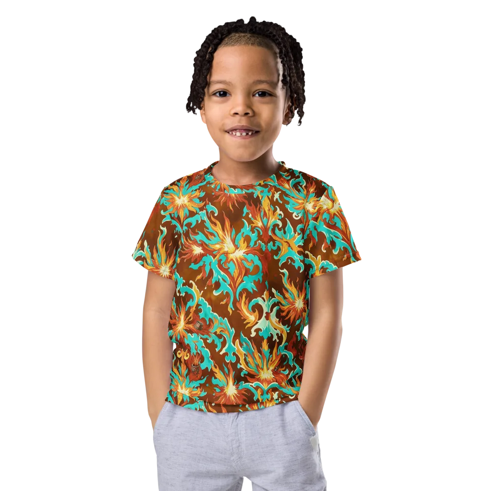 Ember Rococo on Kids Crew Neck T-Shirt — Front