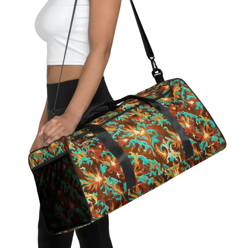 Ember Rococo on a Duffle Bag