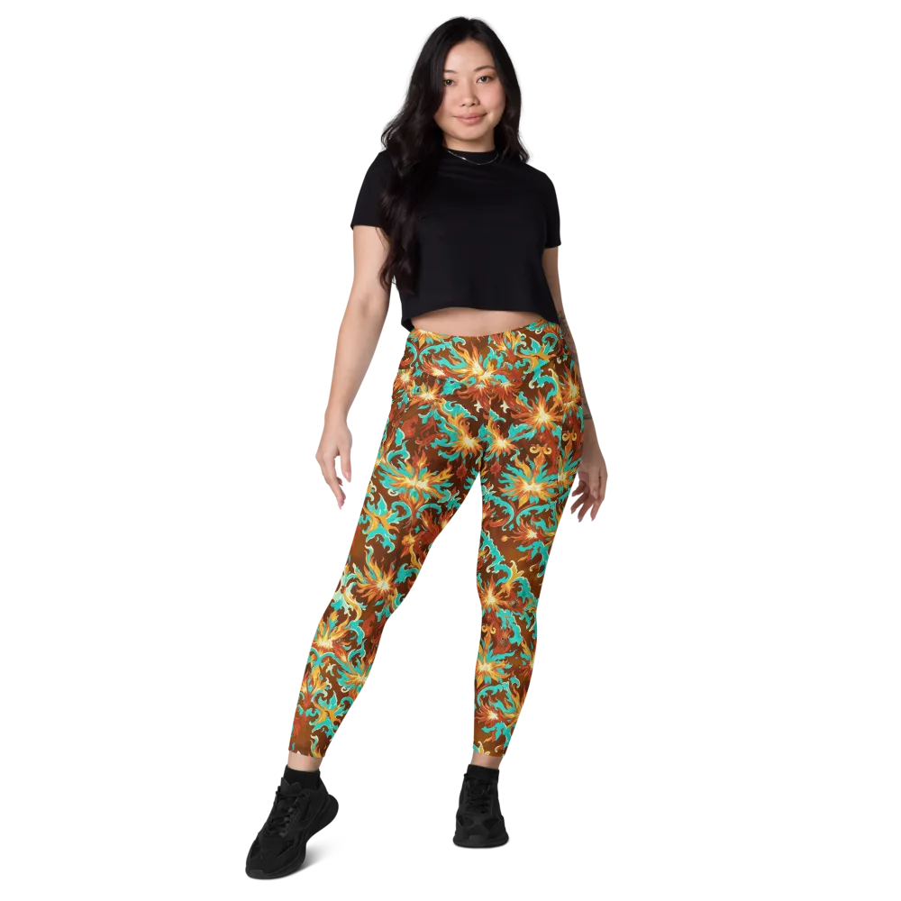 Ember Rococo on Leggings with Pockets — Front