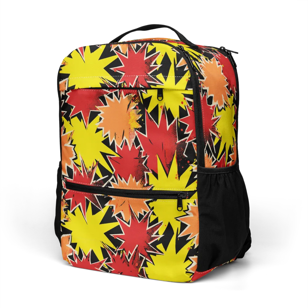Pop Art Detonation on Utility Backpack — Left Front