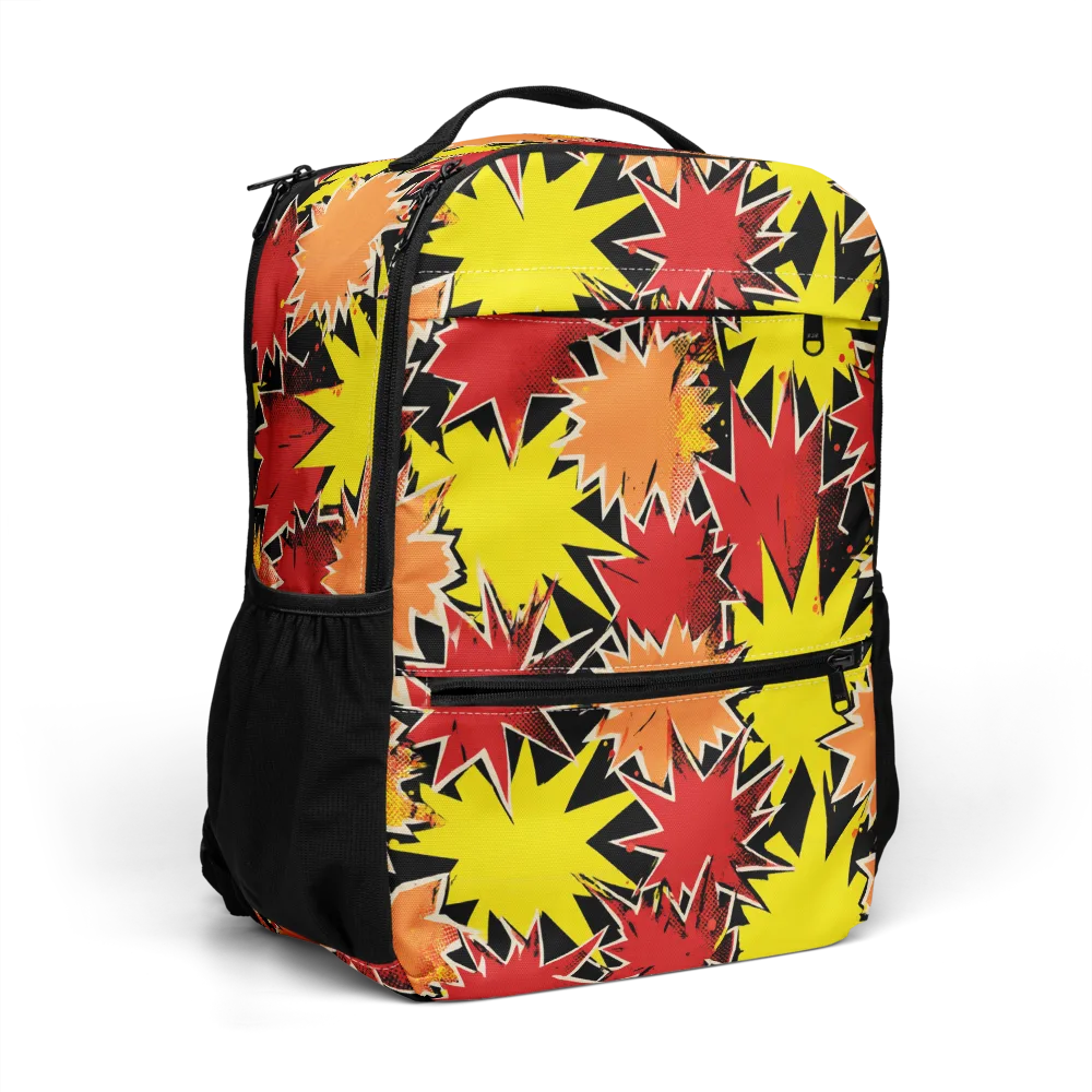 Pop Art Detonation on Utility Backpack — Right Front