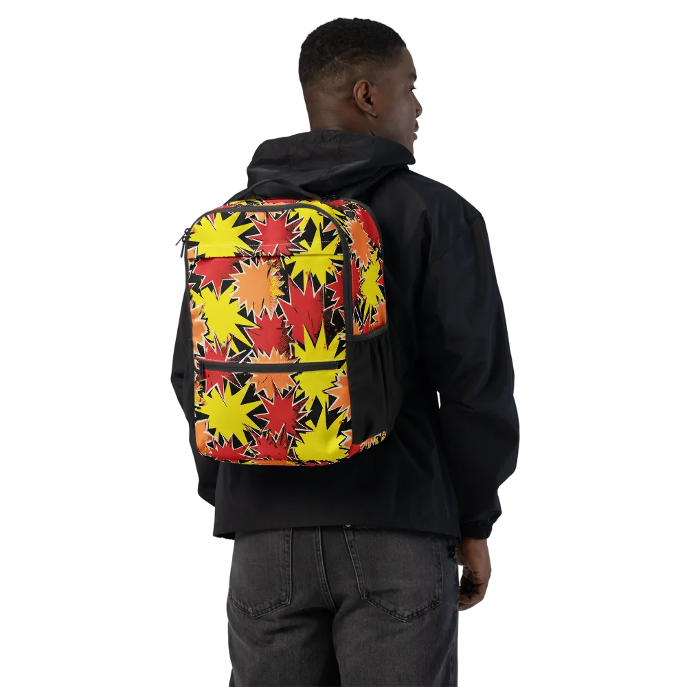 Pop Art Detonation on Utility Backpack — Back